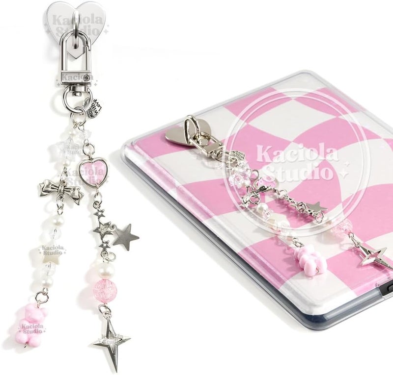 Kaciola Charms for E-reader, Cute Phone Charm Chains Bracelets Accessories for Readers Booklovers Women Men, Charms Compatible for E-Reader/Phone/Paper White (C01-C05) - Image 1